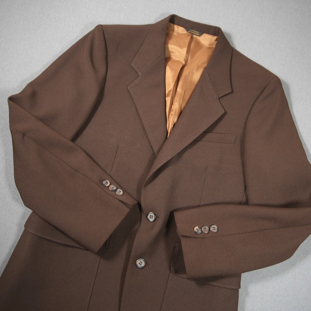Vintage 70s Levi's Western Action Suit Blazer Top Mens Brown Sport Coat 36R